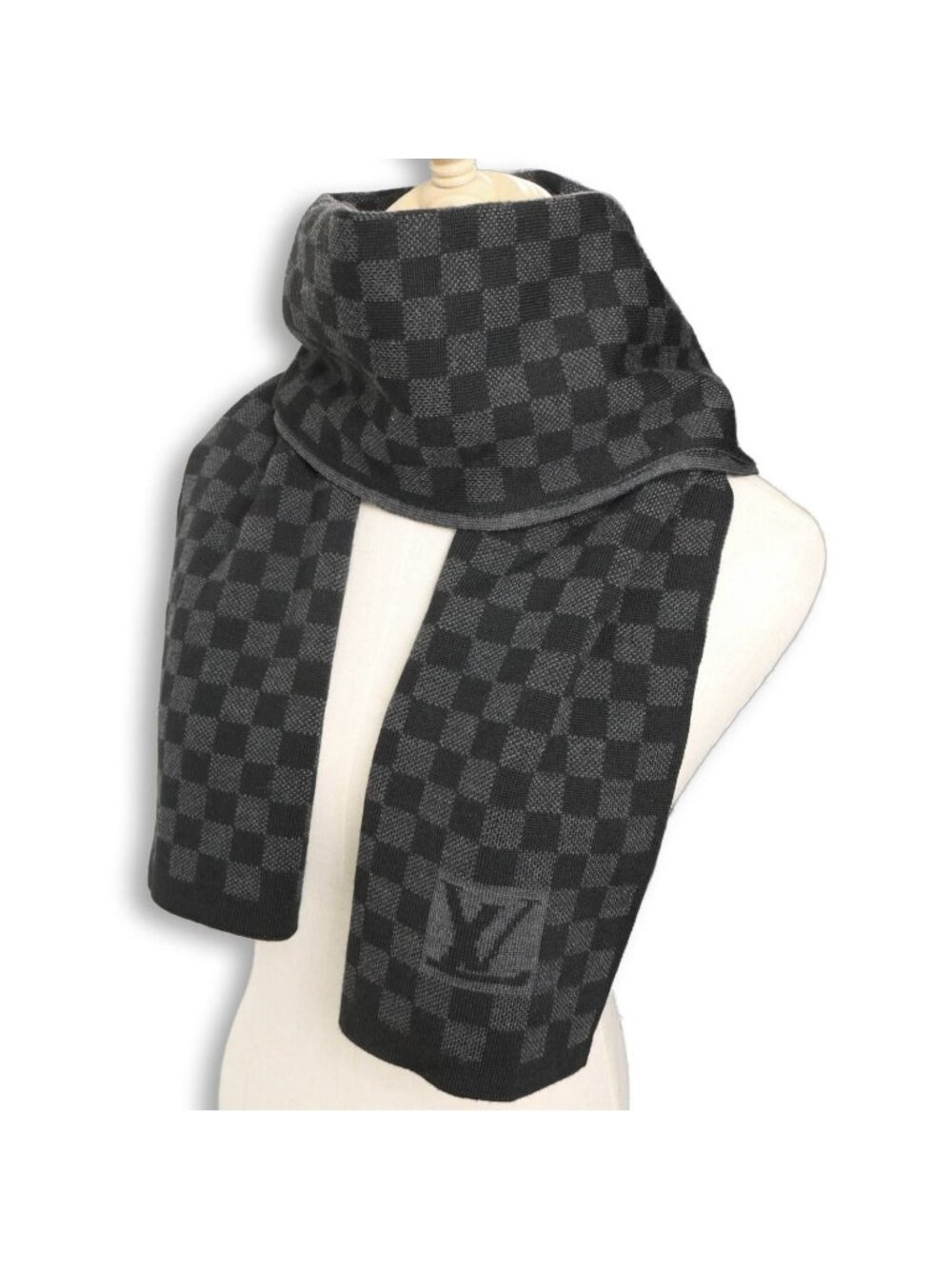 Louis Vuitton Damier Black Echarpe Petit Scarf
